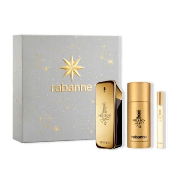 Rabanne 1 Million Eau De Toilette Spray 100ml Set of 3 Pieces