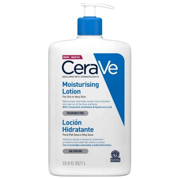CERAVE PIEL SECA A MUY SECA LOCION HIDRATANTE SIN PERFUME 1000ML