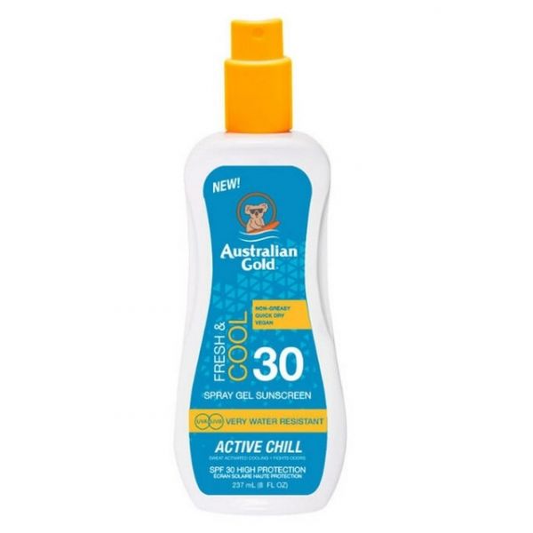AUSTRALIAN GOLD ACTIVE CHILL SPRAY GEL SPF30 237ML
