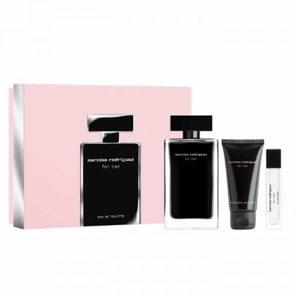 Narciso Rodriguez For Her Eau De Toilette Spray 100ml Set 3 Peças