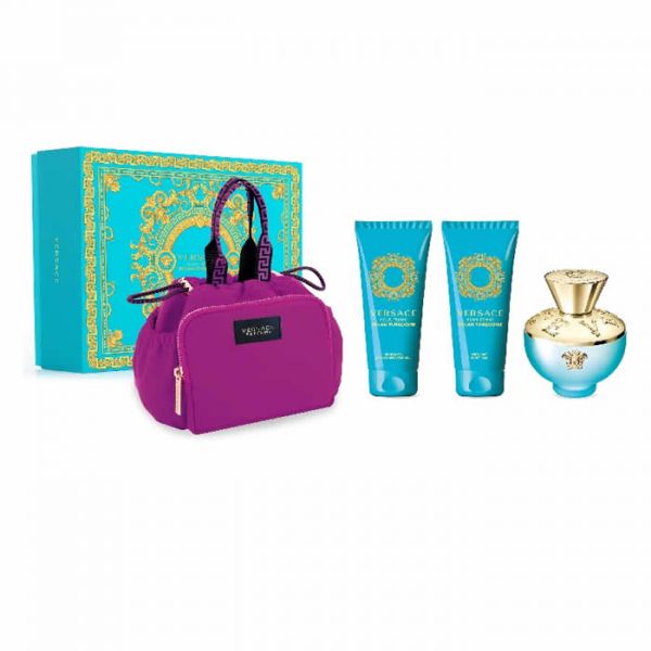 Versace Dylan Torquoise Eau De Toilette Spray 100ml Set 4 Peças