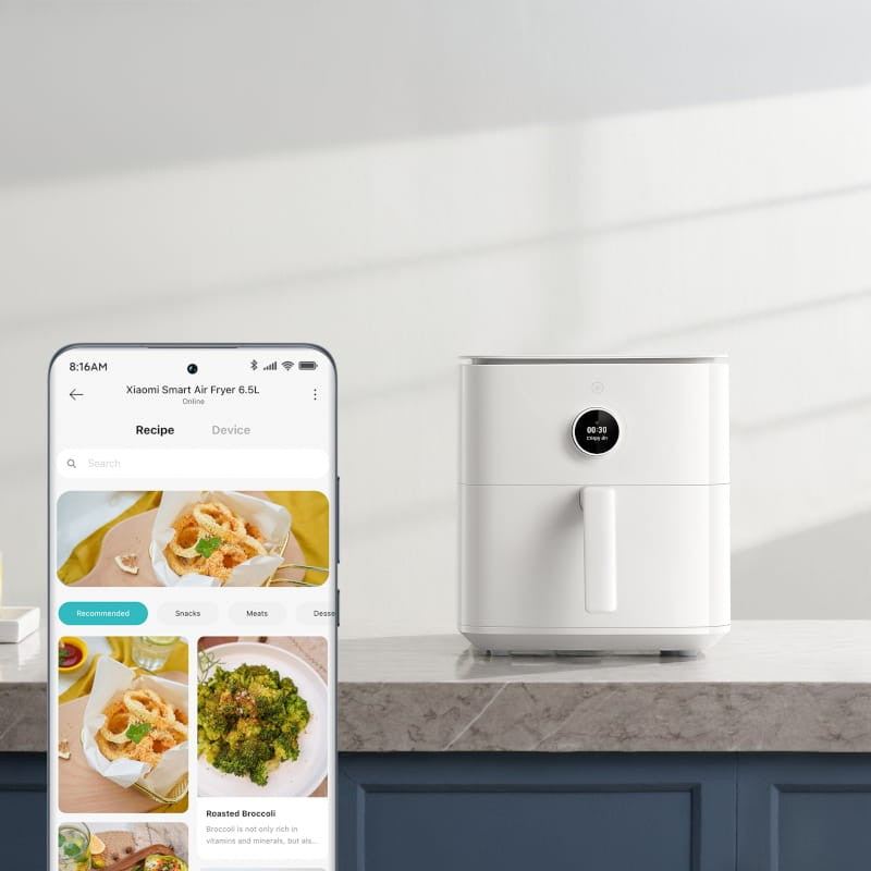 Fritadeira Air Fryer (Sem Óleo) Xiaomi Smart Air Fryer 6L 1500W Branca