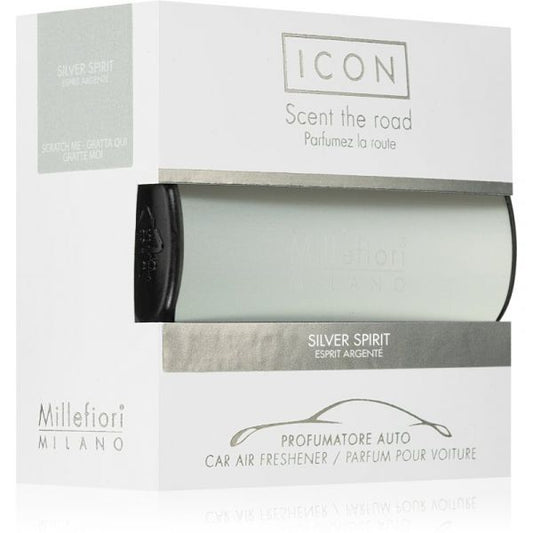 MILLEFIORI MILANO ICON CAR AIR FRESHENER SILVER SPIRIT 1UN