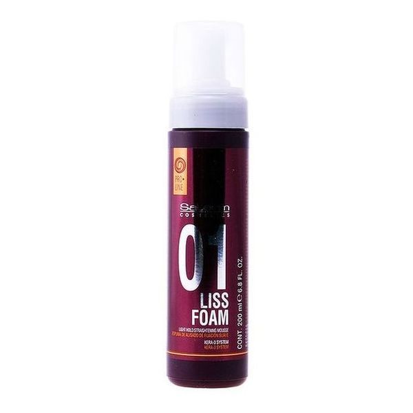 Espuma alisadora de fijación ligera Salerm Cosmetics Liss Foam 200 ml