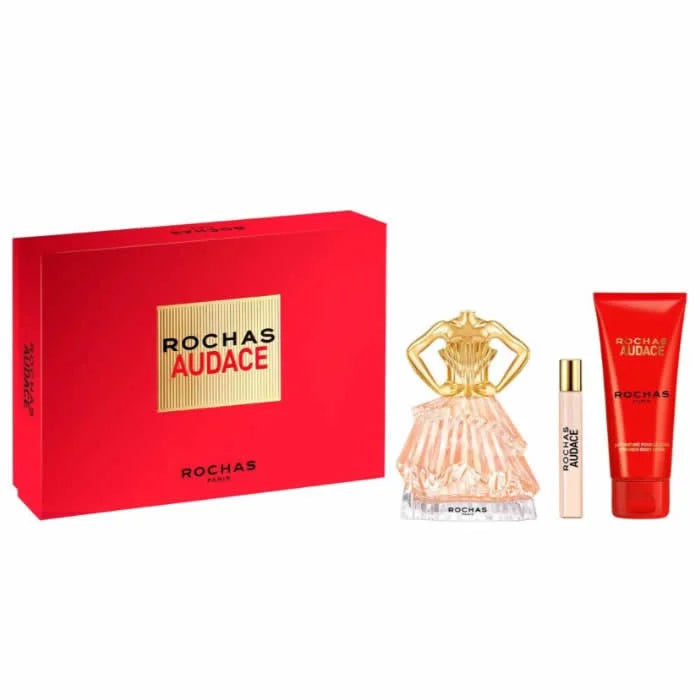 Rochas Audace Eau De Perfume Spray 90ml Set 3 Peças