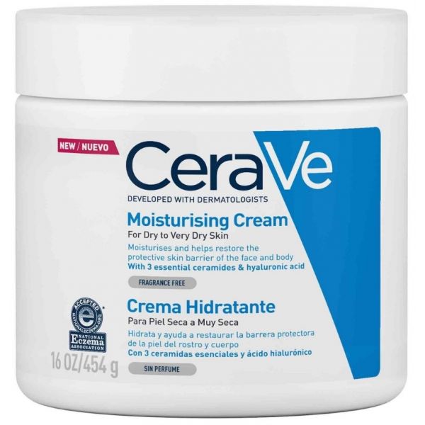 CERAVE PIEL DRY TO VERY DRY MOISTURIZING CREAM TARRO TARRO WITHOUT PERFUME 454GR