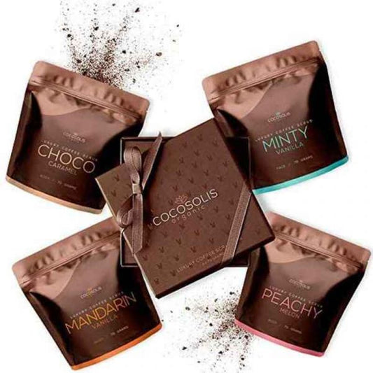 Cocosolis Luxury Coffee Scrub Box Set 4 Peças
