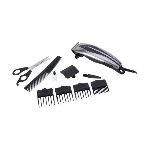 JATA HAIR CLIPPER WIRED 4 CUTING GUIDES SILVER MP423