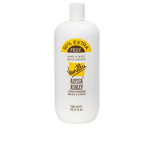 Crema hidratante para manos y cuerpo Alyssa Ashley Vainilla 750 ml