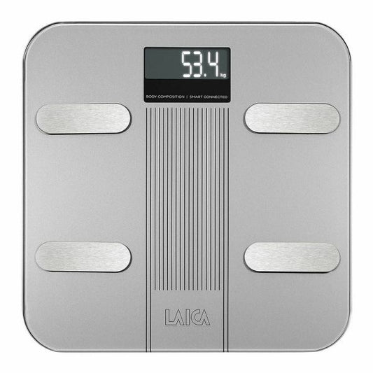 LAICA BLUETOOTH DIGITAL BATHROOM SCALE SILVER 180KG PS7005