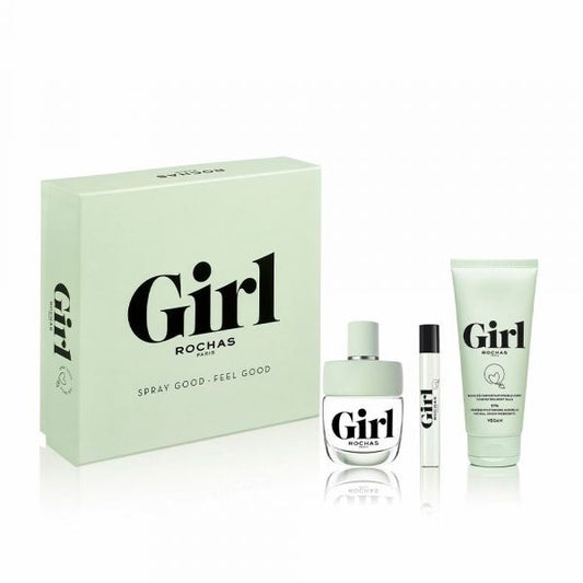 Rochas Girl Eau De Toilette Spray 100ml Set 3 Peças