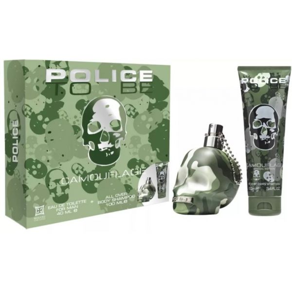 POLICE TO BE CAMOUFLAGE EAU DE TOILETE 40ML  + CHAMPU PERFUMADO 100ML