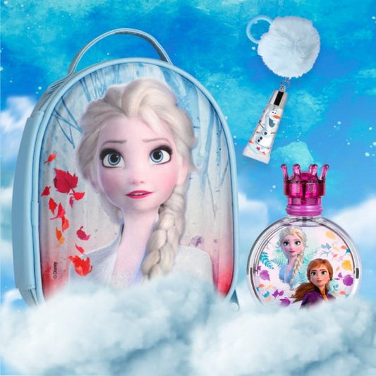 Set de 3 piezas con mochila de Disney Frozen II, Eau de Toilette en spray de 100 ml.
