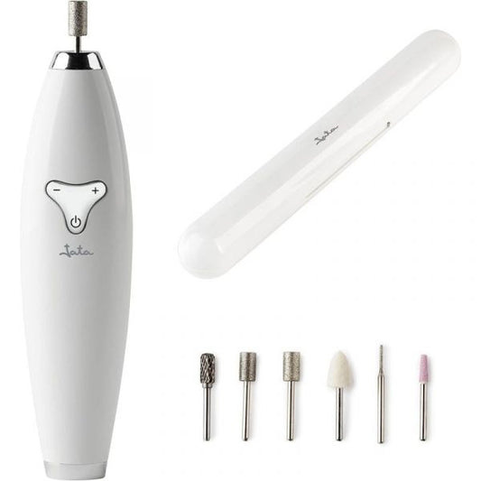 JATA MANICURE AND PEDICURE SET 6 ACCESORIES RECHARGABLE WHITE JBSM1200