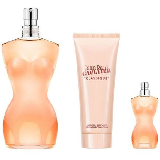 JEAN PAUL GAULTIER CLASSIQUE EAU DE TOILETTE 100ML  + LOCION CORPORAL PERFUMADA 75ML + MINIATURA 6ML